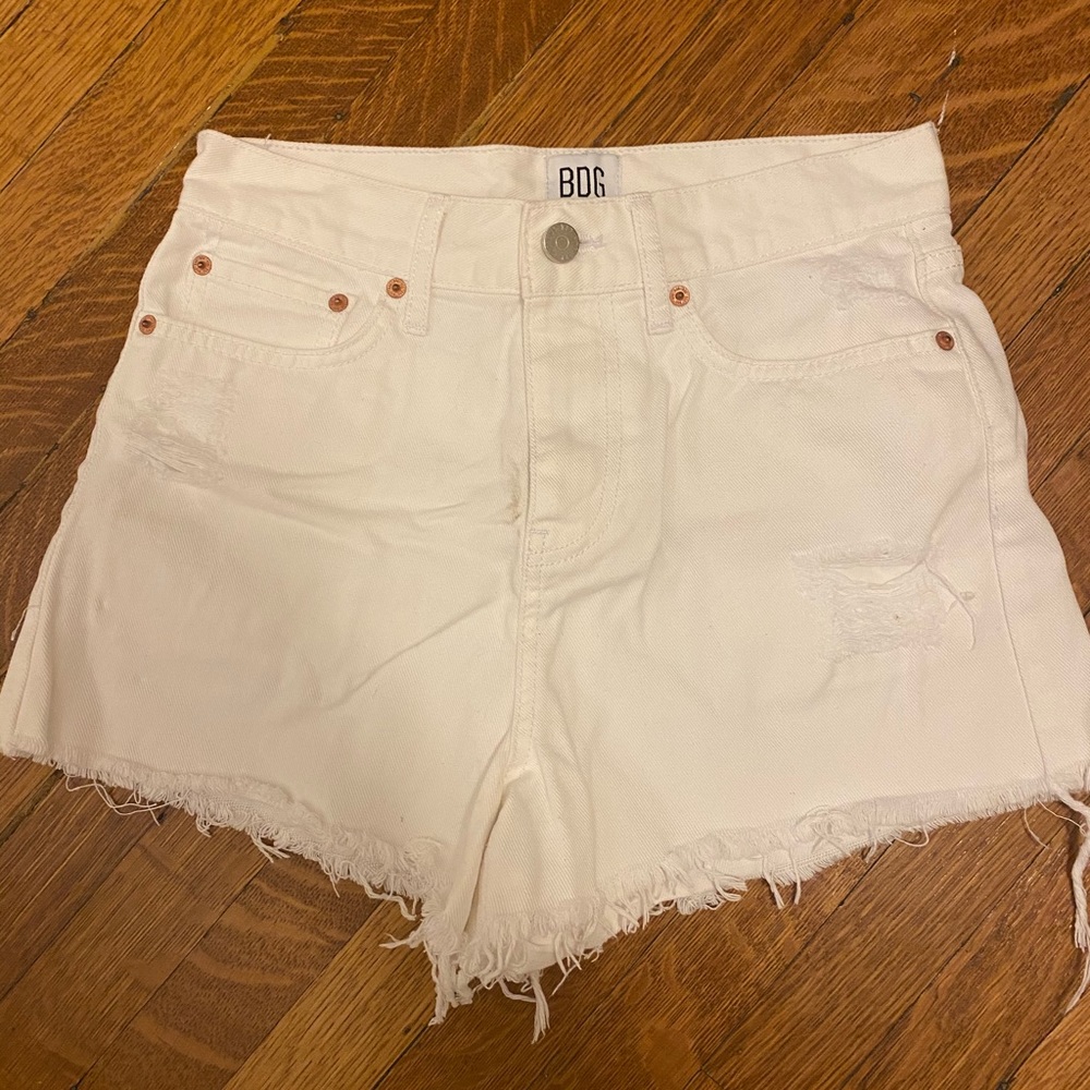 Urban Outfitters Cream Jean Shorts